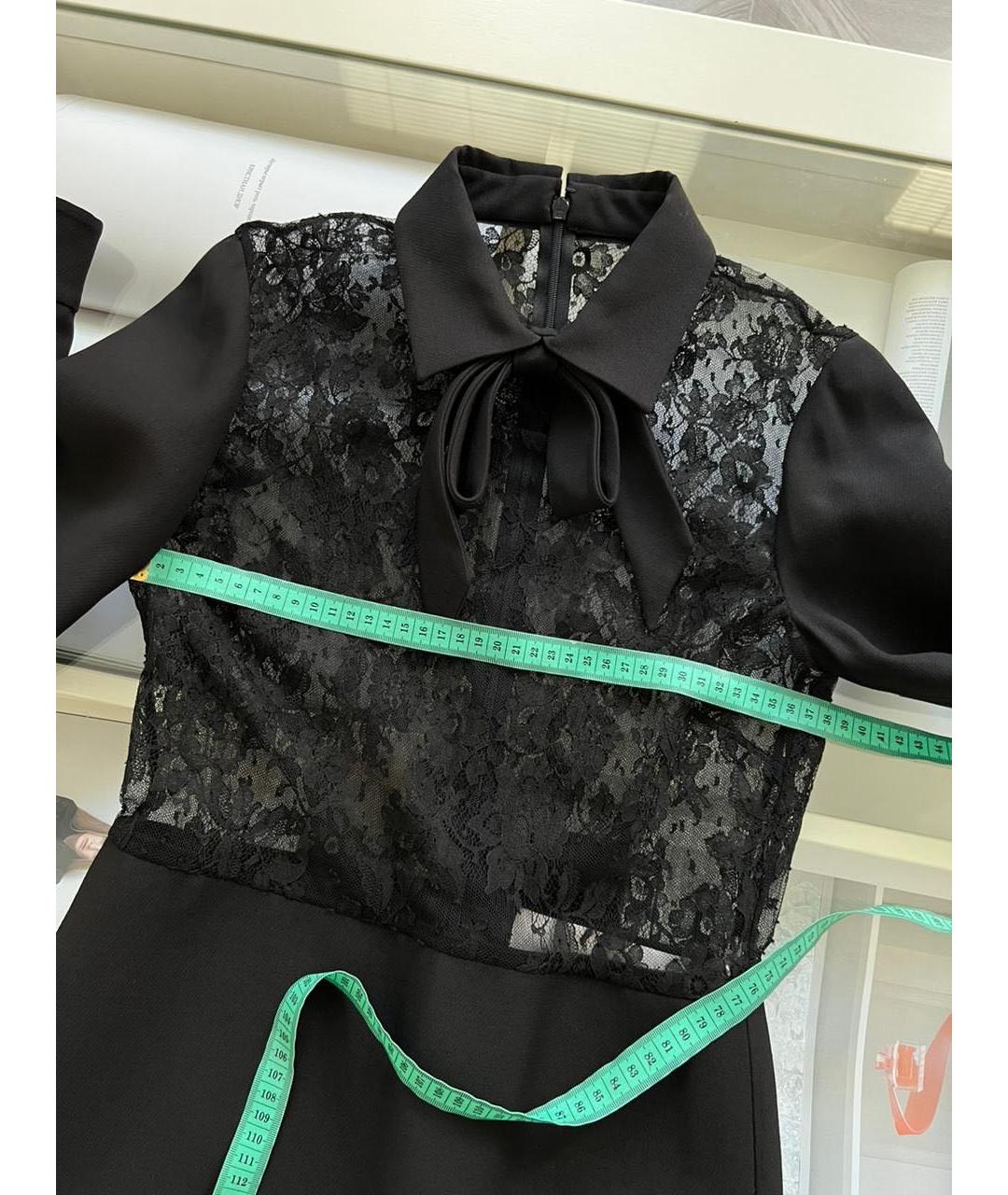 VALENTINO Черное шерстяное коктейльное платье, фото 4