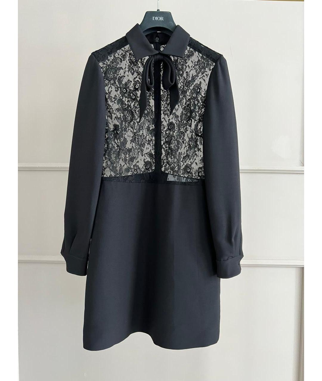 VALENTINO Черное шерстяное коктейльное платье, фото 9
