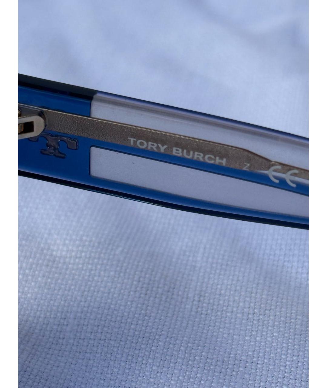 TORY BURCH Голубые пластиковые солнцезащитные очки, фото 5