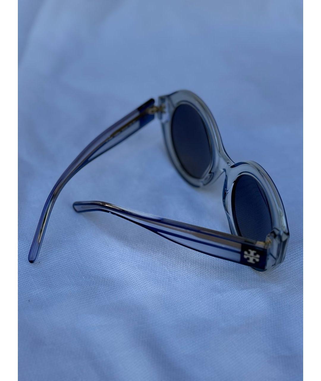 TORY BURCH Голубые пластиковые солнцезащитные очки, фото 4