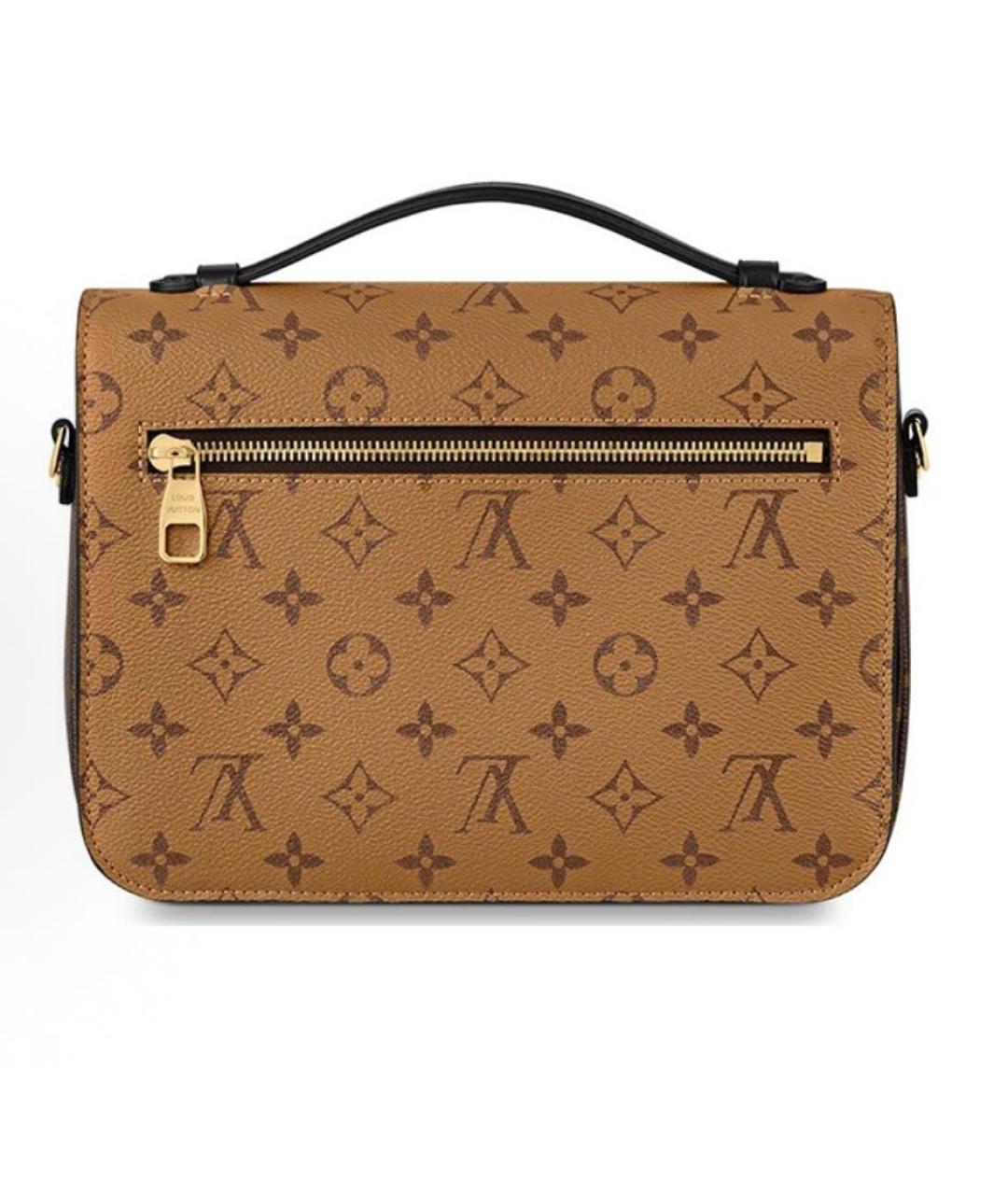 LOUIS VUITTON Коричневая кожаная сумка через плечо, фото 3