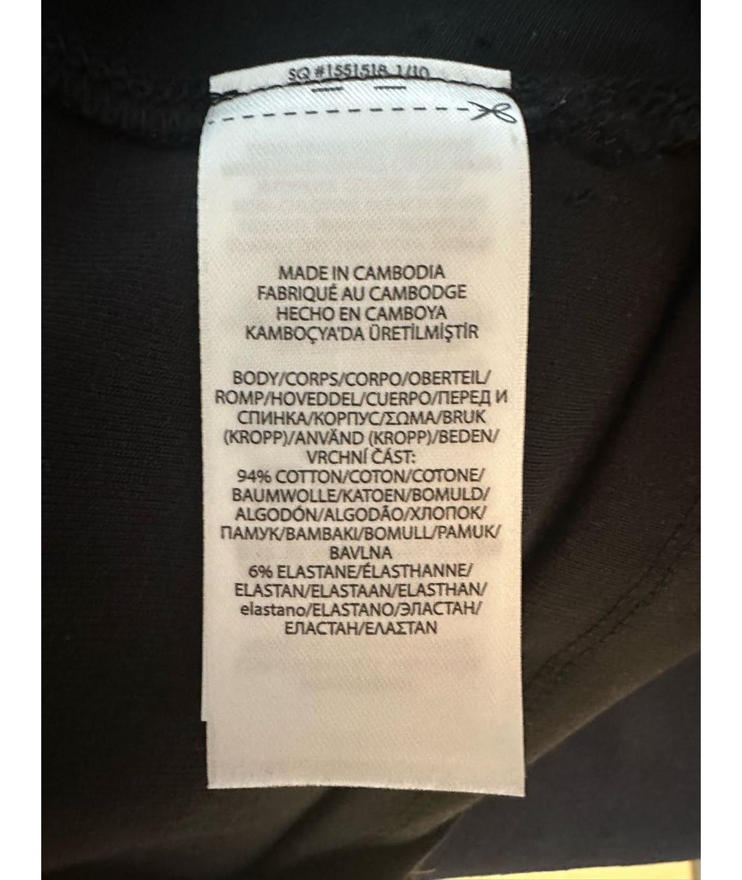 RALPH LAUREN Черное хлопковое повседневное платье, фото 4