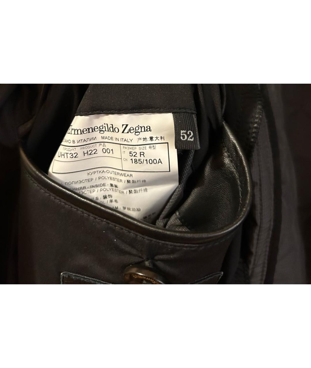 ERMENEGILDO ZEGNA XXX Черная полиэстеровая куртка, фото 5