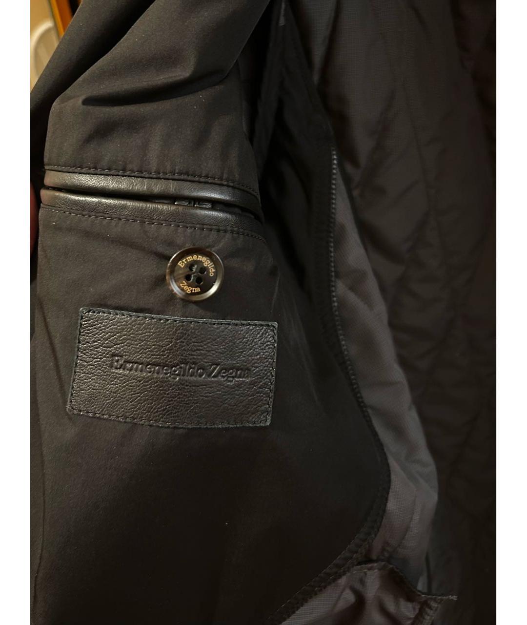 ERMENEGILDO ZEGNA XXX Черная полиэстеровая куртка, фото 4