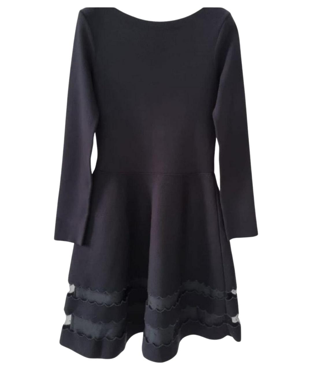 VALENTINO Черное вискозное коктейльное платье, фото 1