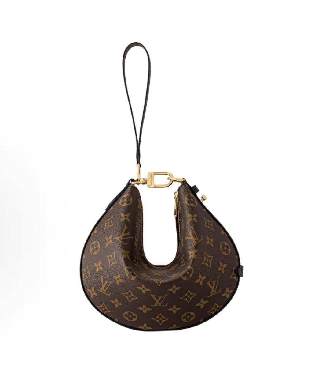 LOUIS VUITTON Коричневая кожаная сумка через плечо, фото 3