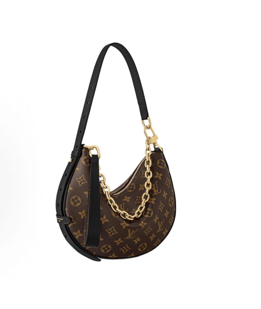 LOUIS VUITTON Коричневая кожаная сумка через плечо, фото 2