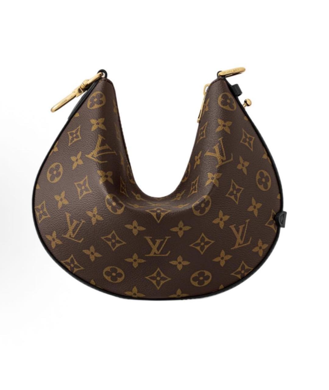 LOUIS VUITTON Коричневая кожаная сумка через плечо, фото 5