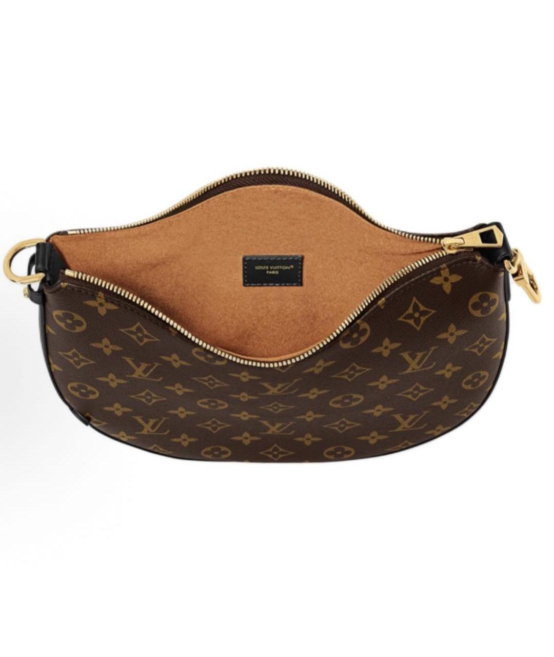 LOUIS VUITTON Коричневая кожаная сумка через плечо, фото 4