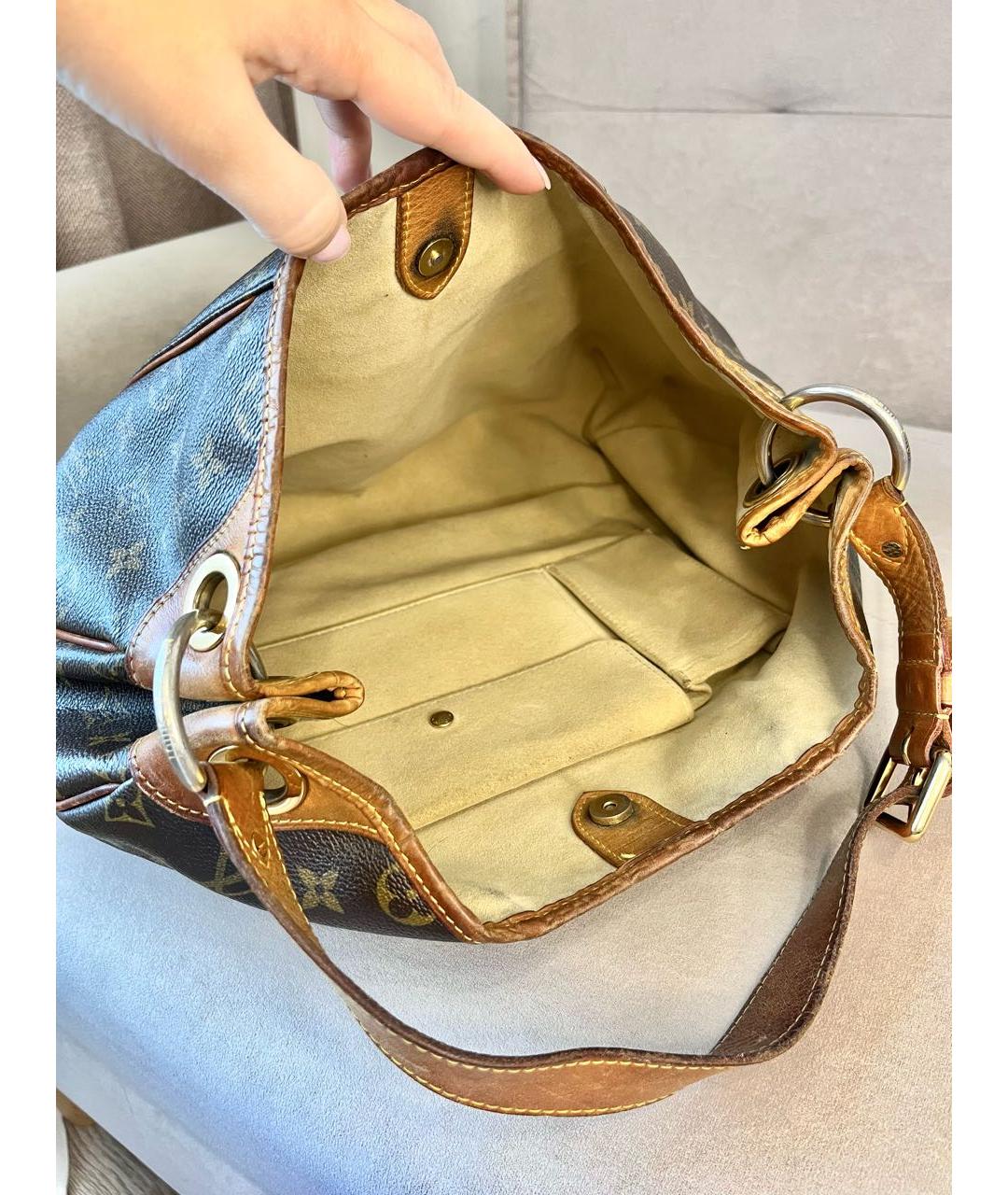 LOUIS VUITTON Коричневая канва сумка через плечо, фото 4