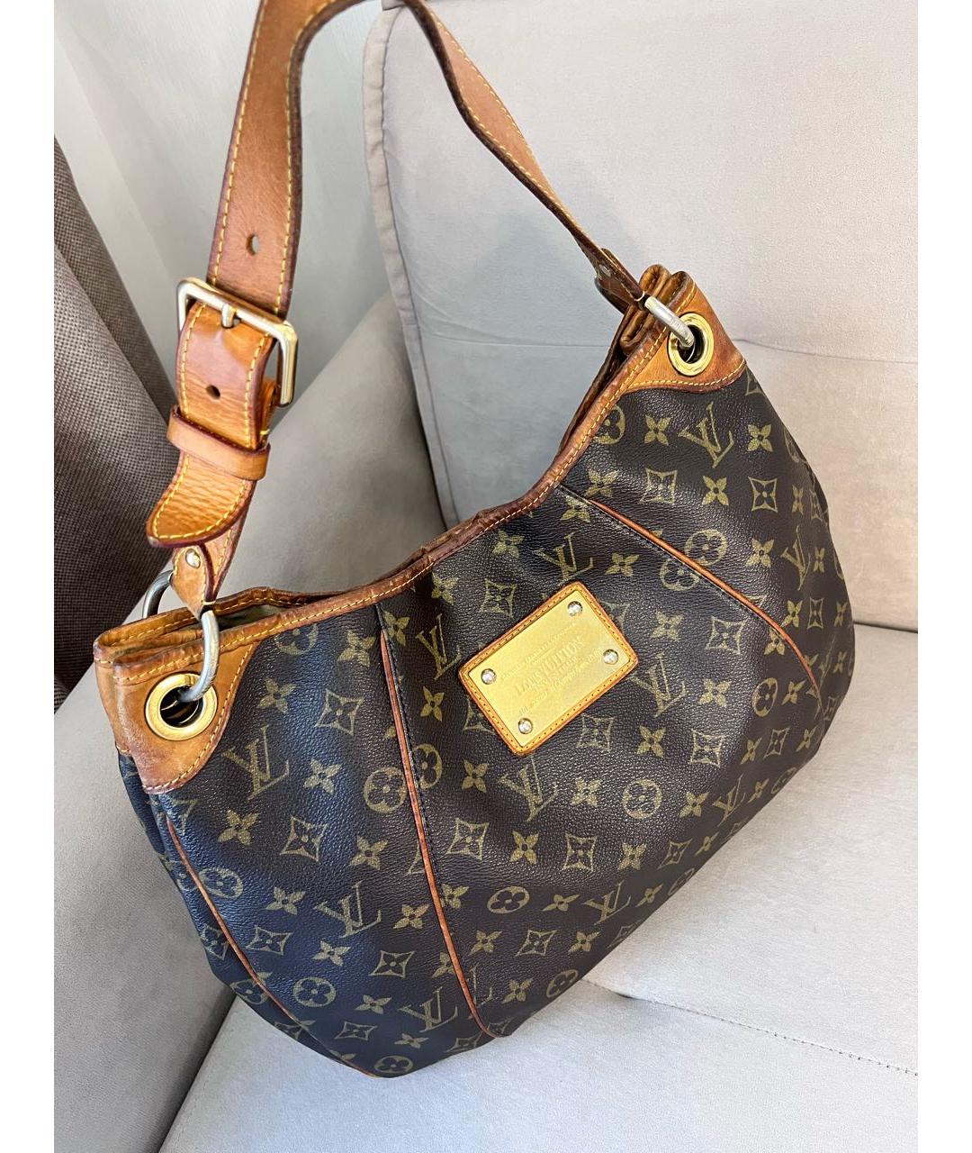 LOUIS VUITTON Коричневая канва сумка через плечо, фото 3