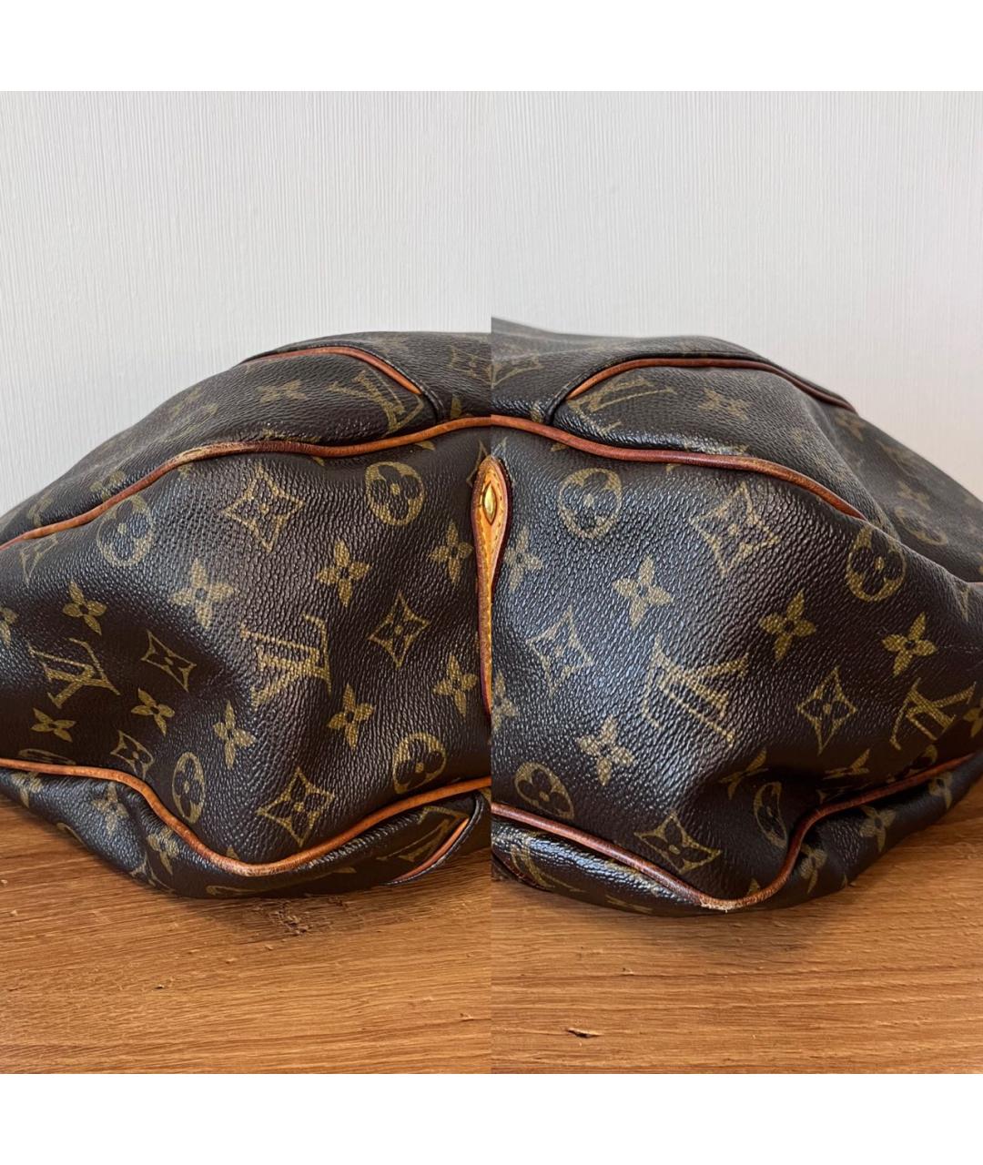 LOUIS VUITTON Коричневая канва сумка через плечо, фото 7