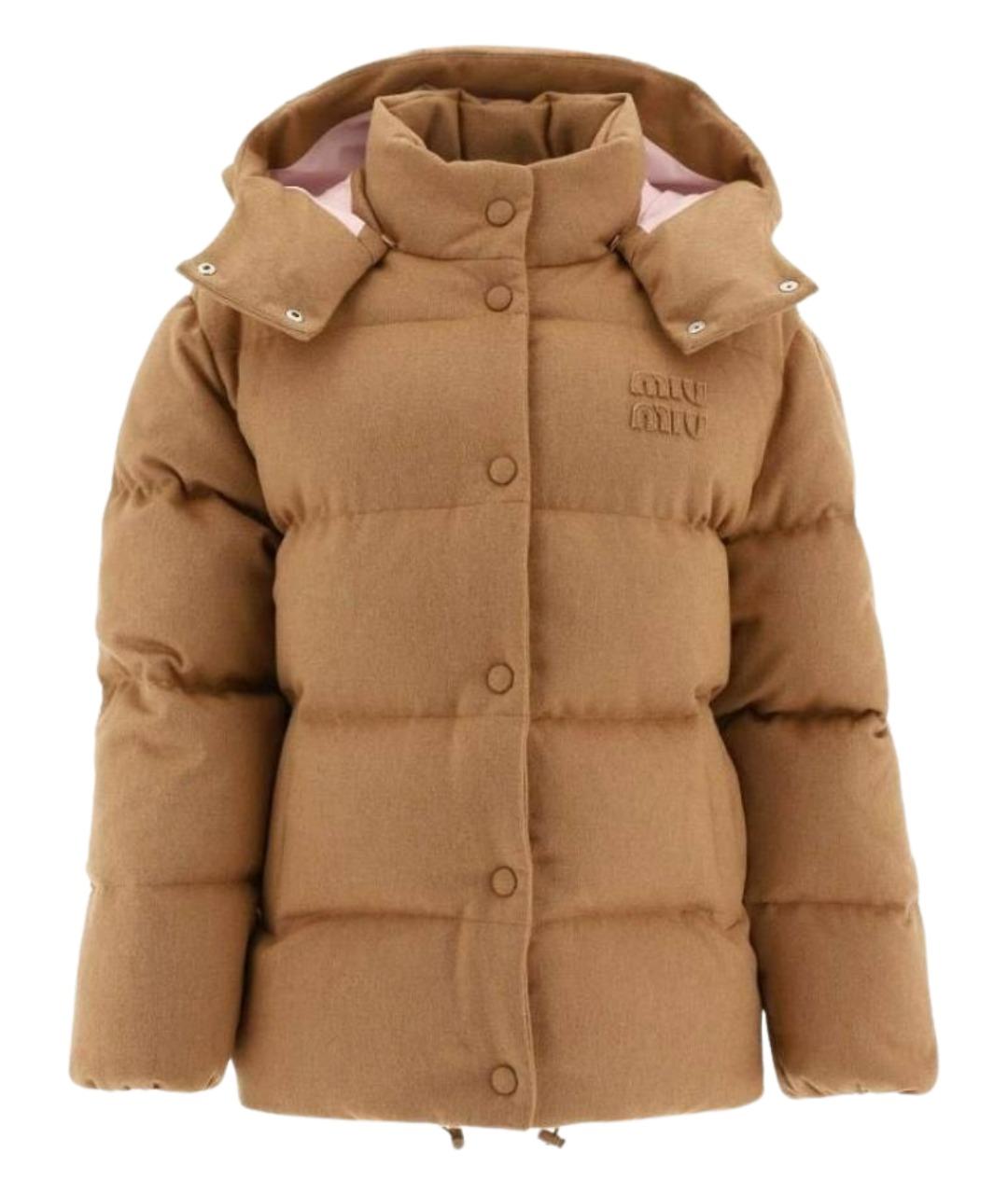 MIU MIU Коричневый пуховик, фото 1