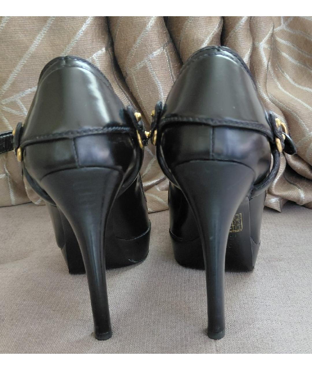 GUCCI Черные кожаные туфли, фото 5