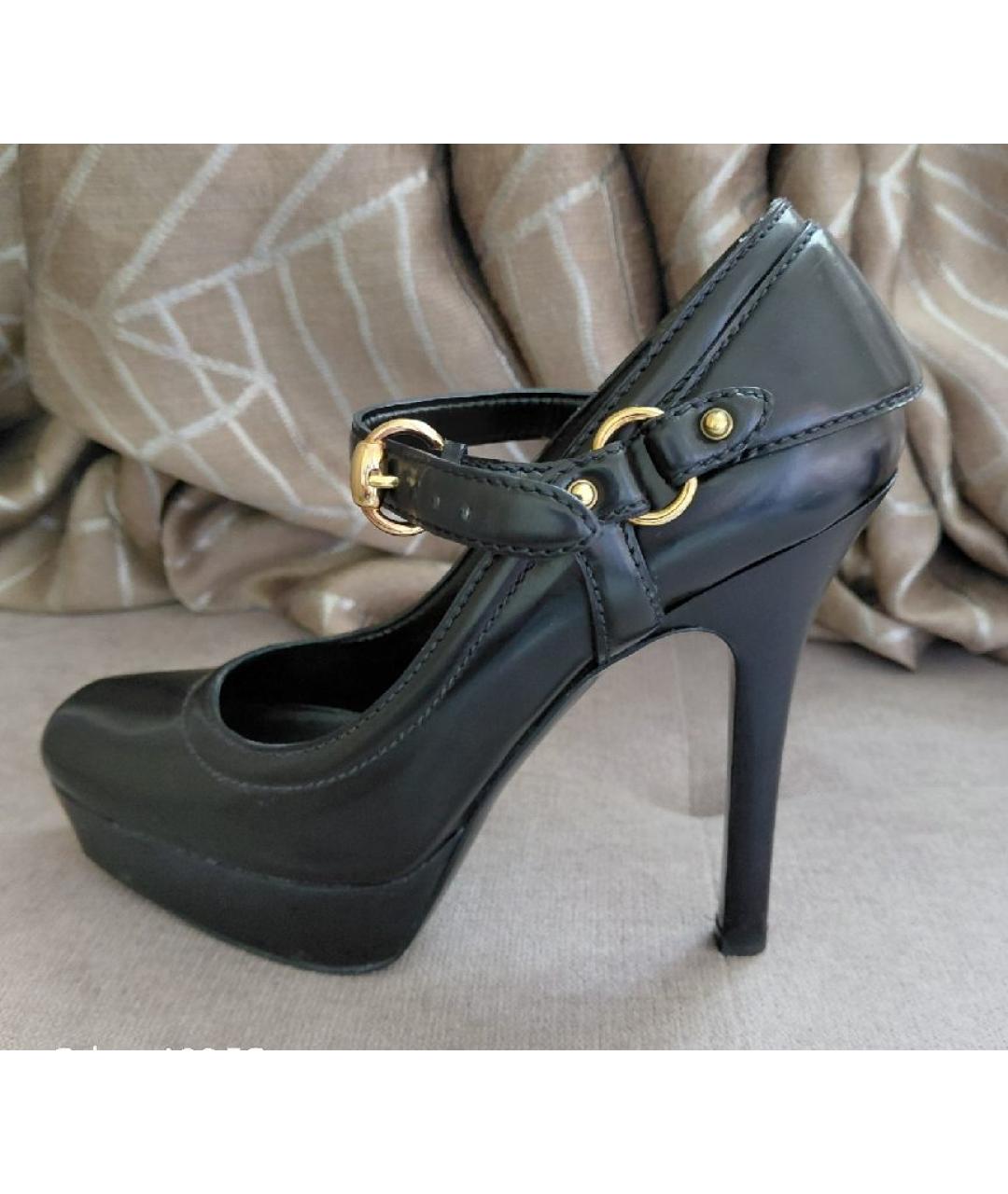 GUCCI Черные кожаные туфли, фото 8
