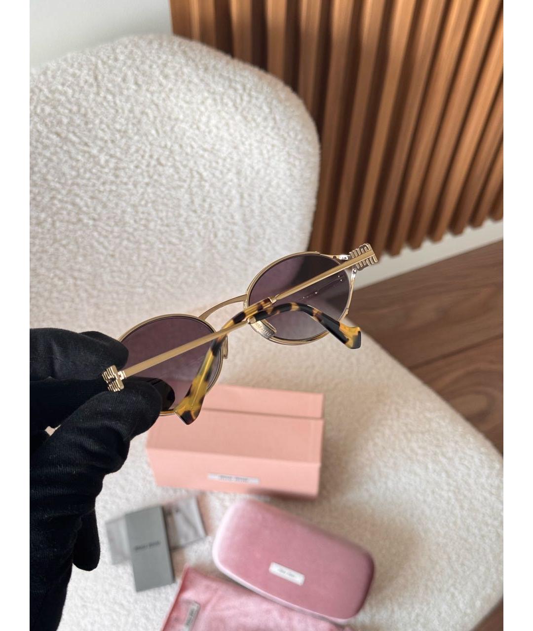 MIU MIU Металлические солнцезащитные очки, фото 6