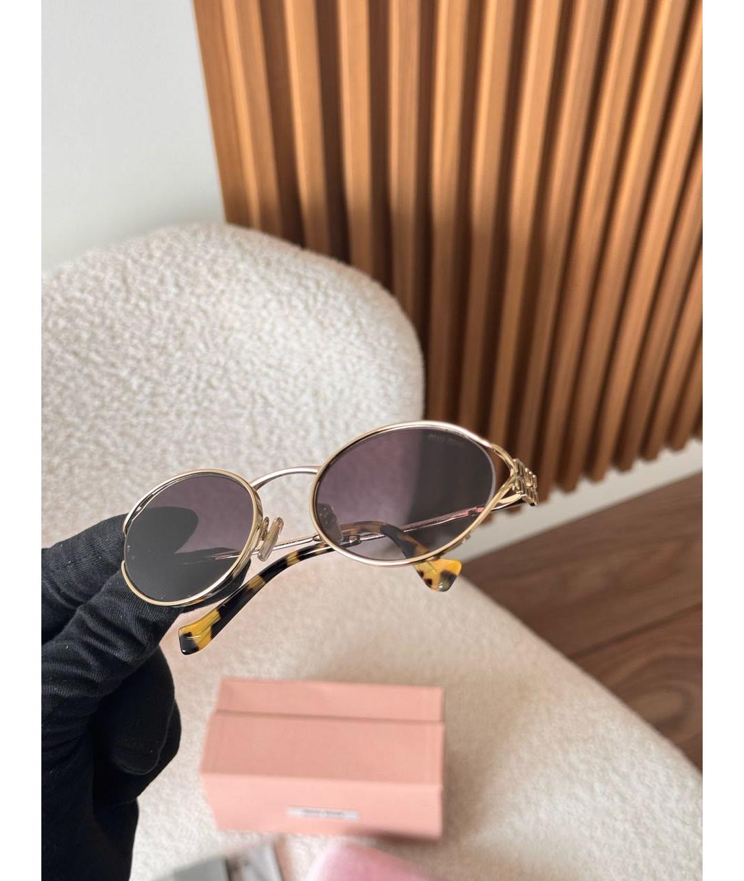 MIU MIU Металлические солнцезащитные очки, фото 4