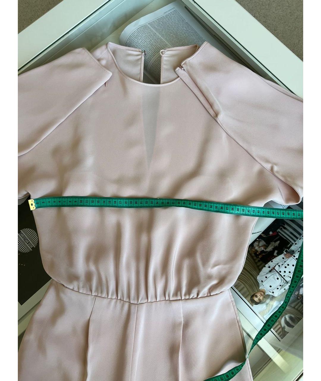 VALENTINO Бежевое шелковое коктейльное платье, фото 4