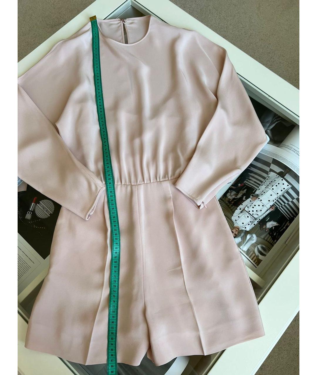 VALENTINO Бежевое шелковое коктейльное платье, фото 3