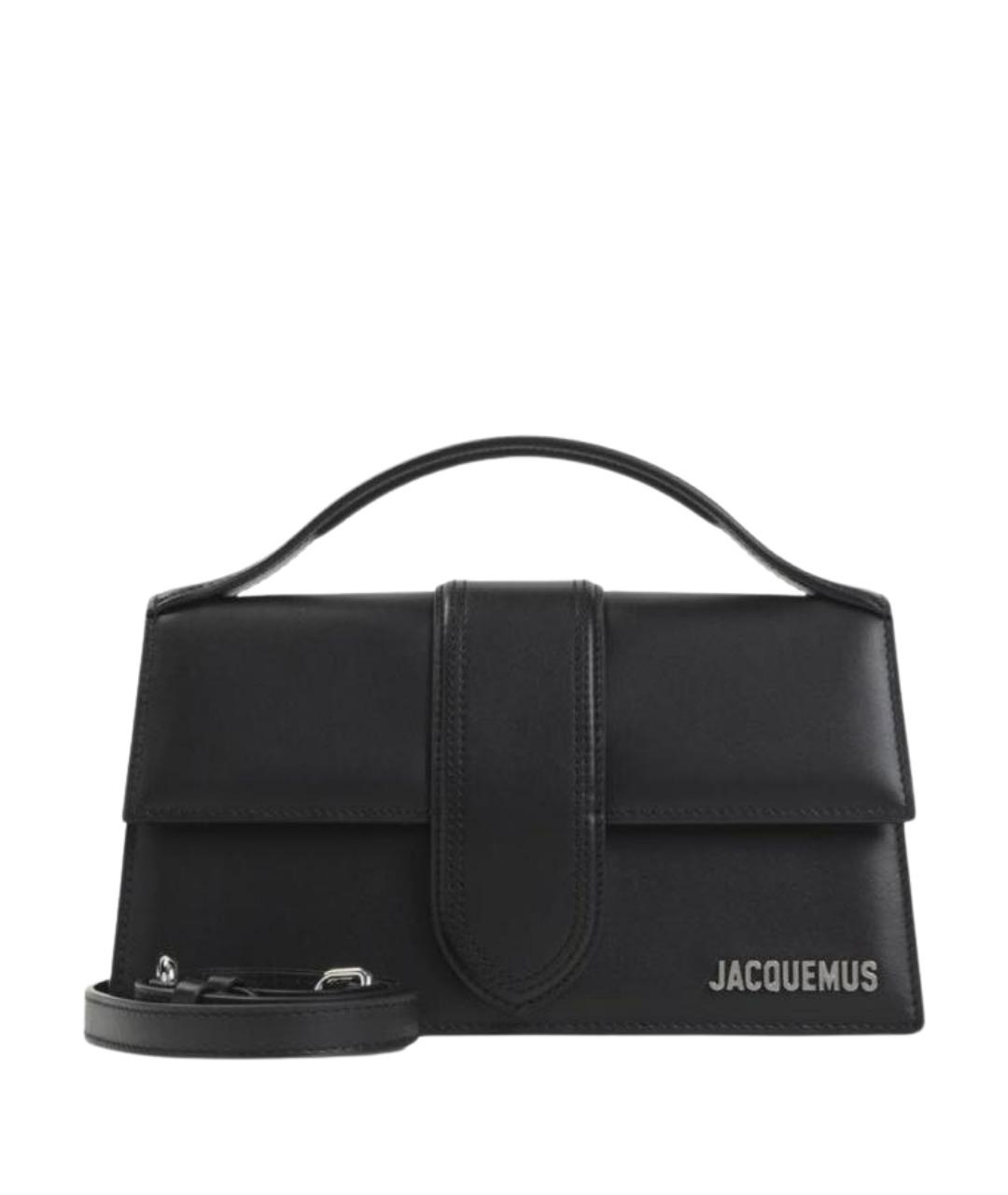 JACQUEMUS Черная кожаная сумка через плечо, фото 1
