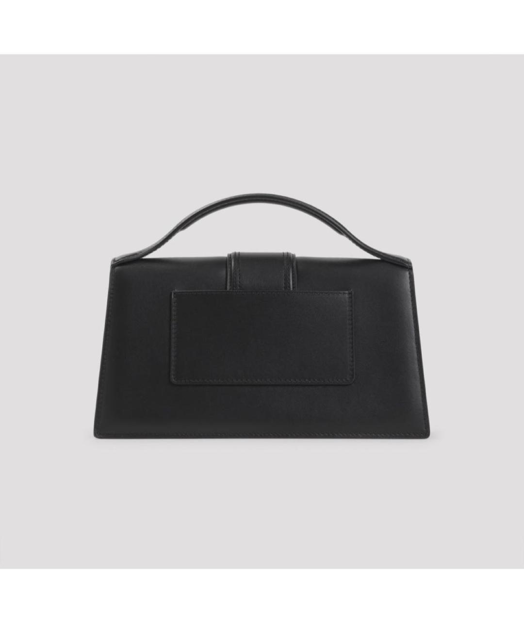 JACQUEMUS Черная кожаная сумка через плечо, фото 3