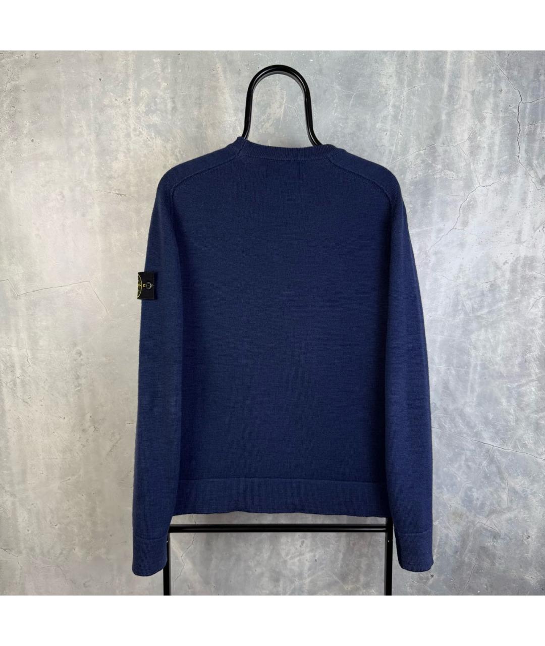 STONE ISLAND Синий шерстяной джемпер / свитер, фото 8