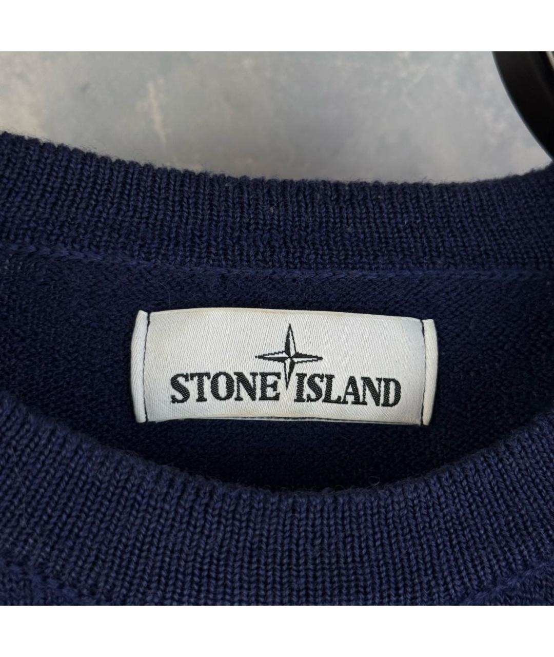 STONE ISLAND Синий шерстяной джемпер / свитер, фото 6