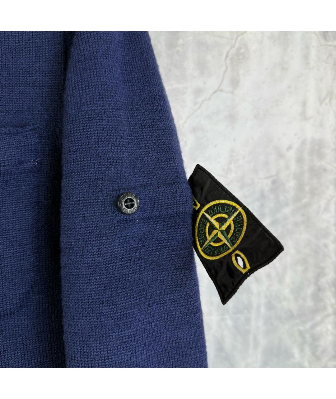 STONE ISLAND Синий шерстяной джемпер / свитер, фото 4