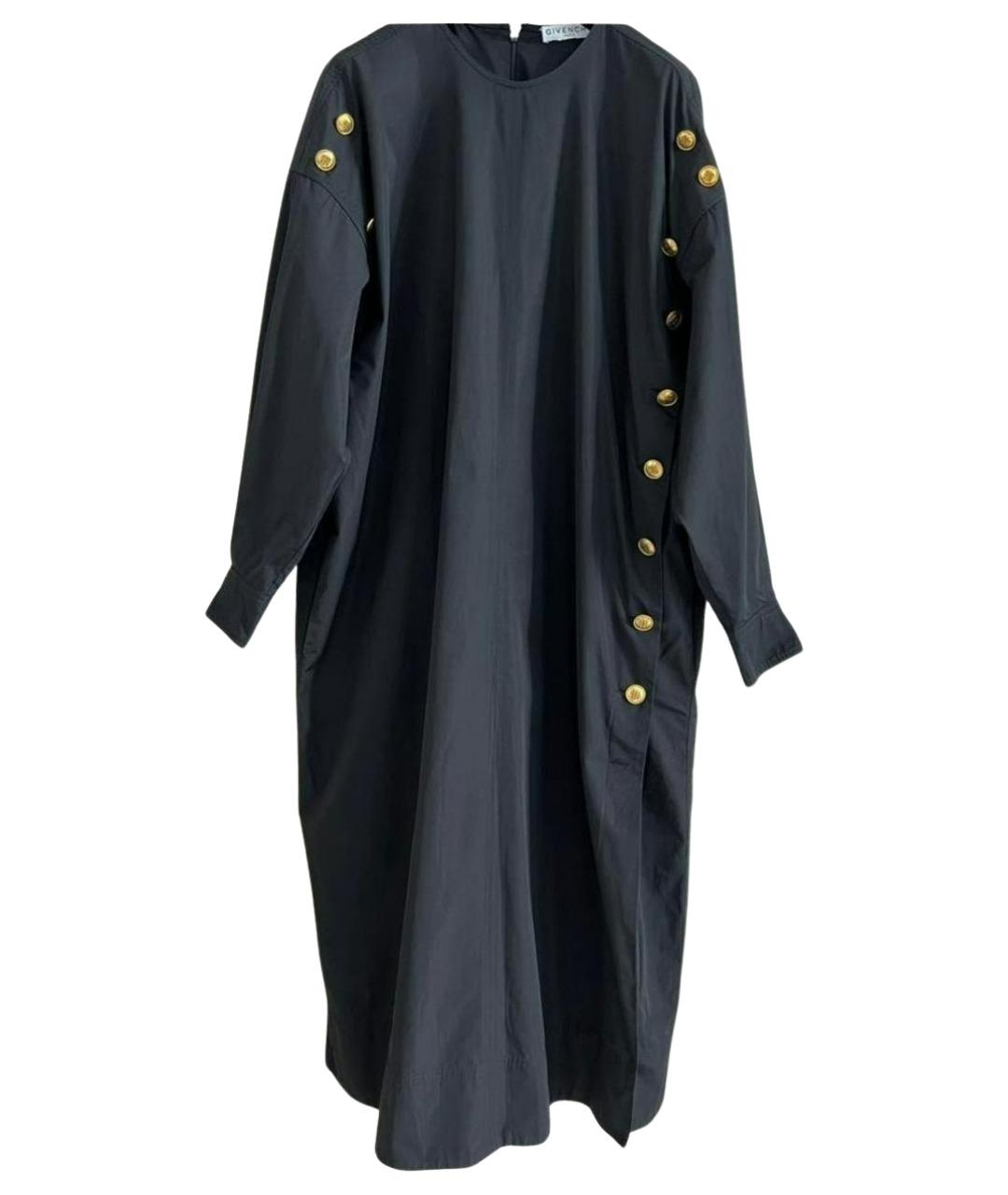 GIVENCHY Черное хлопковое повседневное платье, фото 1