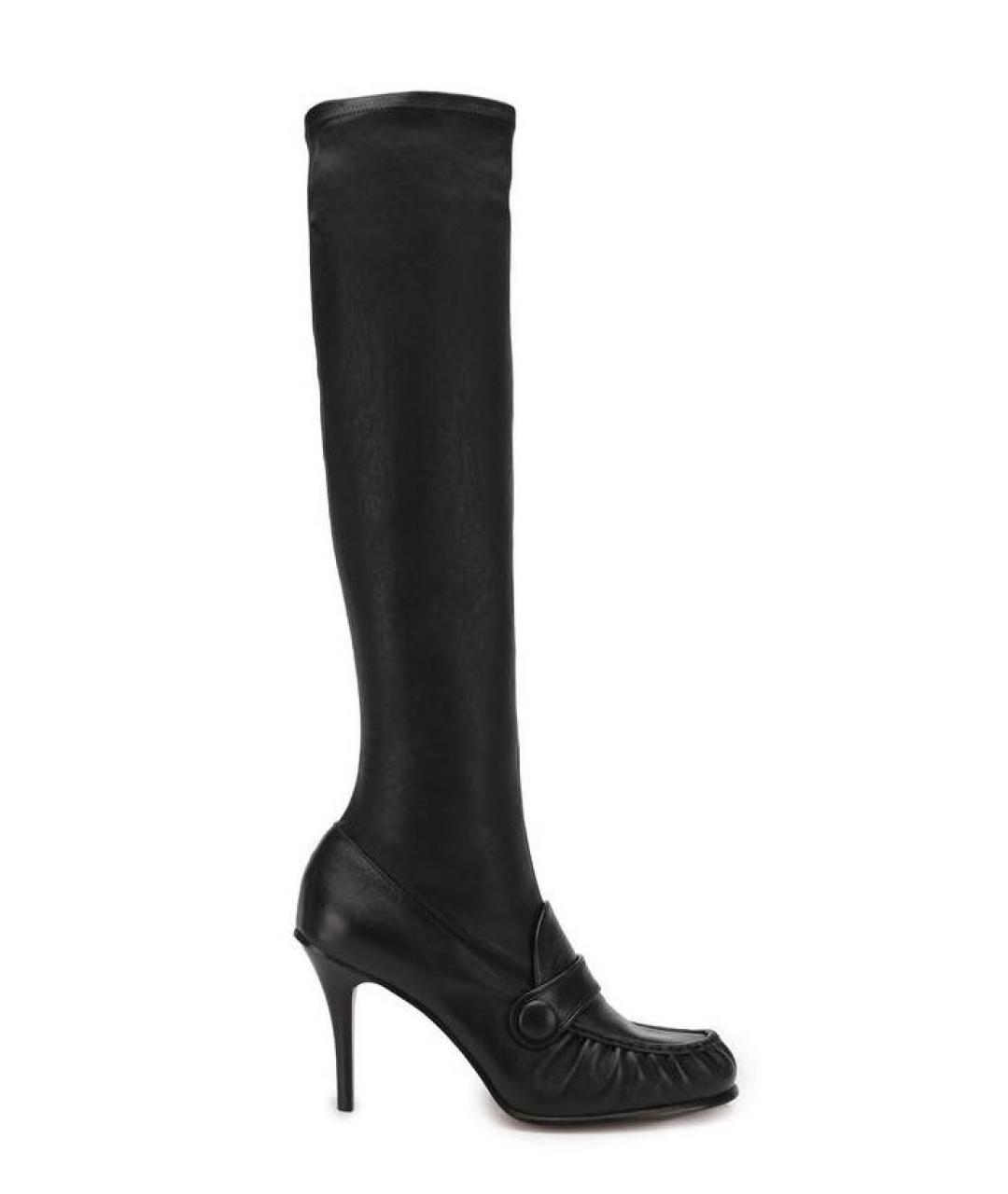 CELINE Черные кожаные ботфорты, фото 7