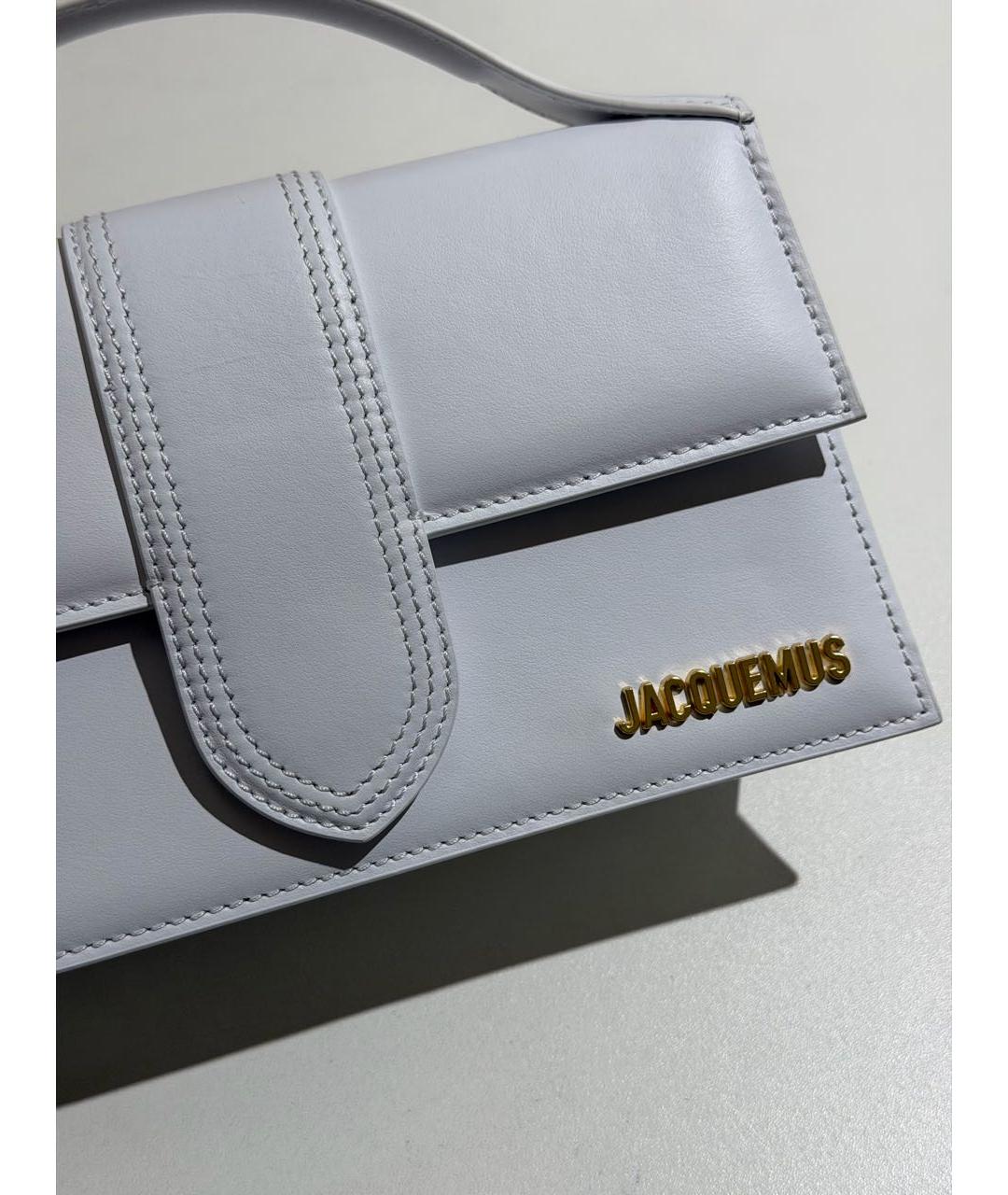 JACQUEMUS Белая кожаная сумка через плечо, фото 7