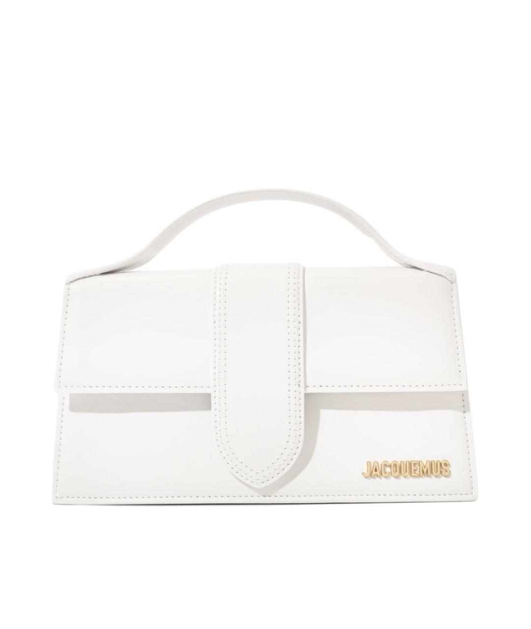 JACQUEMUS Белая кожаная сумка через плечо, фото 1