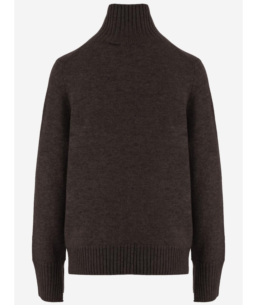 ALLUDE Коричневая кашемировая водолазка, фото 2