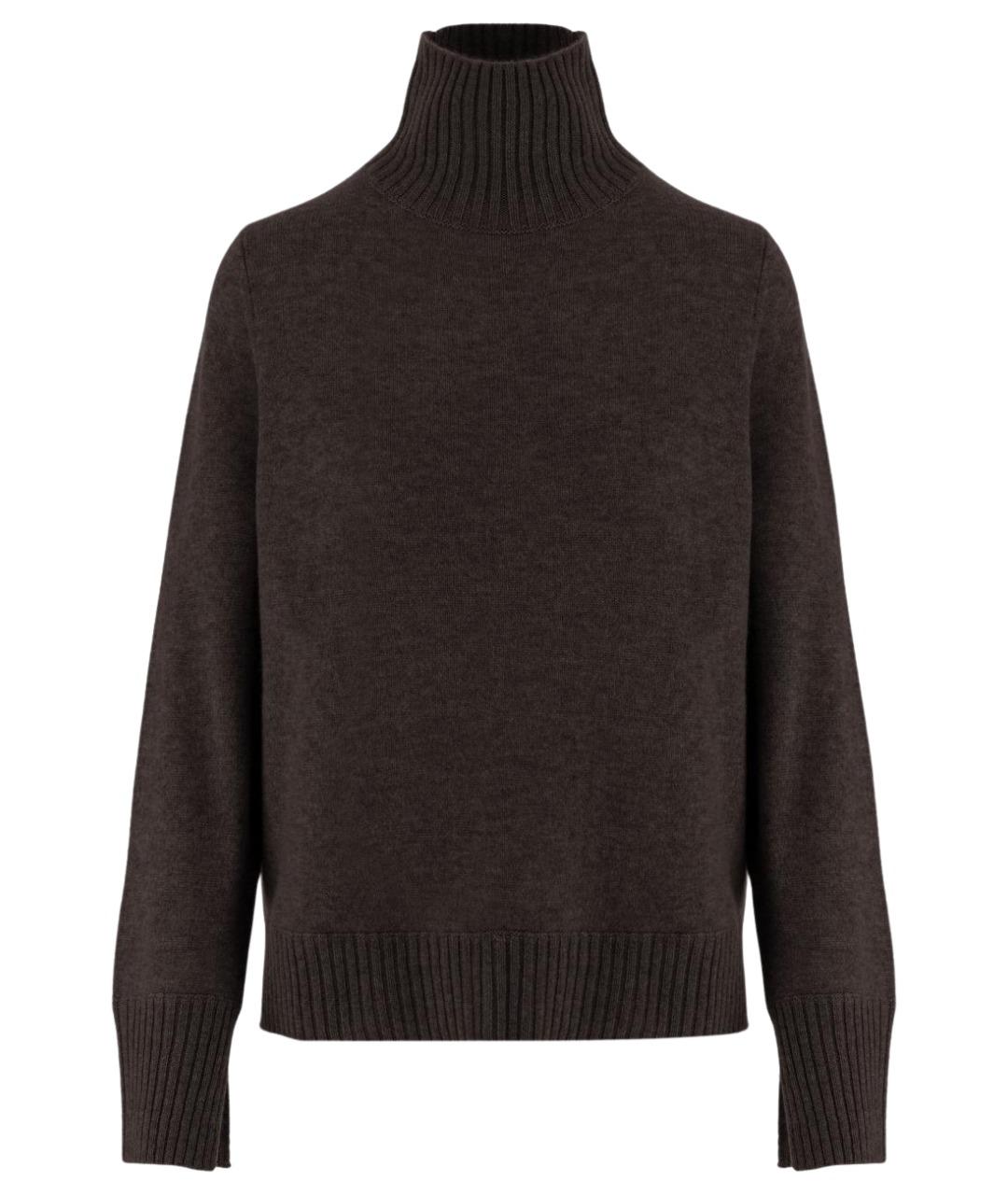 ALLUDE Коричневая кашемировая водолазка, фото 1