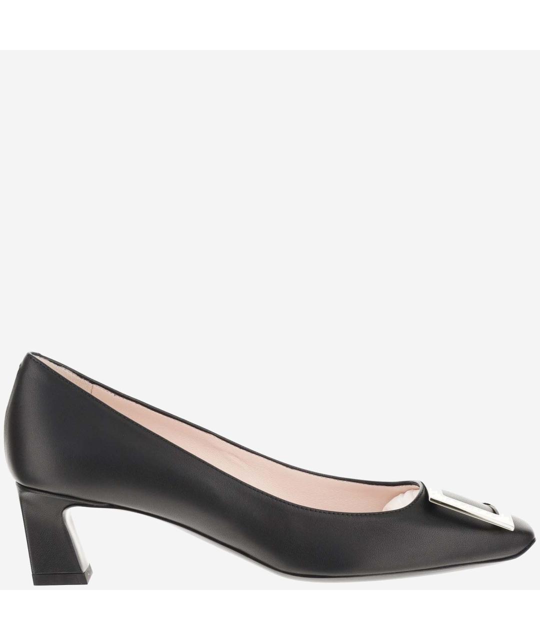 ROGER VIVIER Черные кожаные туфли, фото 5