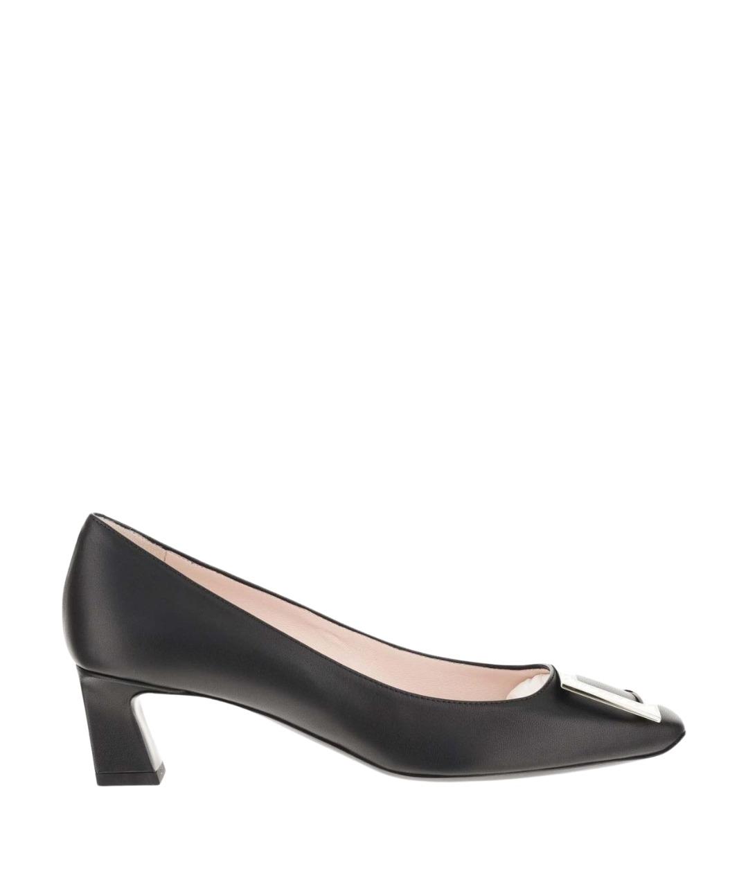ROGER VIVIER Черные кожаные туфли, фото 1