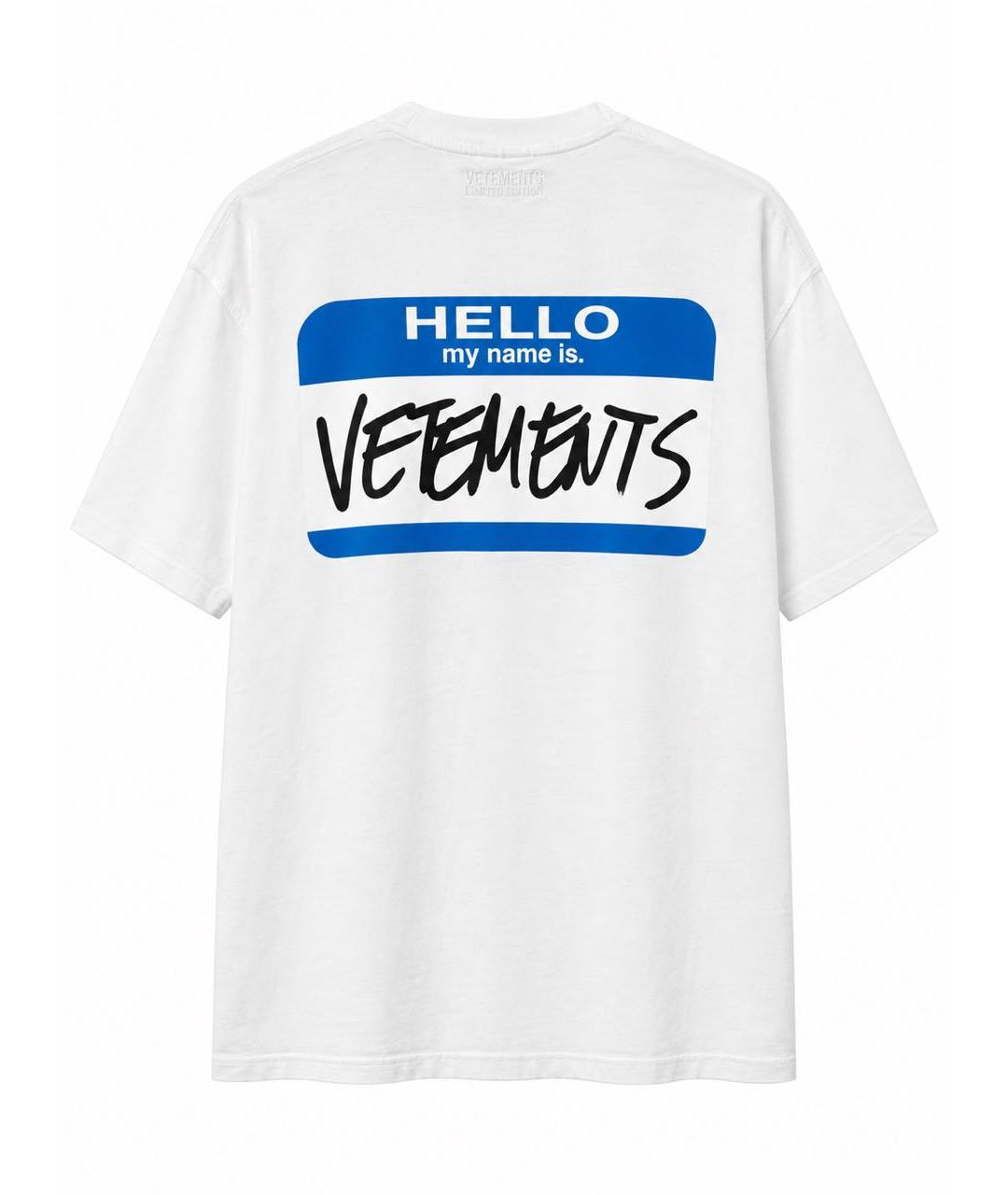 VETEMENTS Белая хлопковая футболка, фото 2