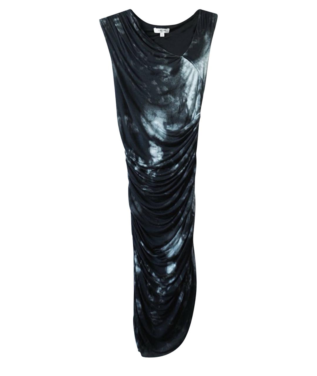 HELMUT LANG Антрацитовое вискозное повседневное платье, фото 1