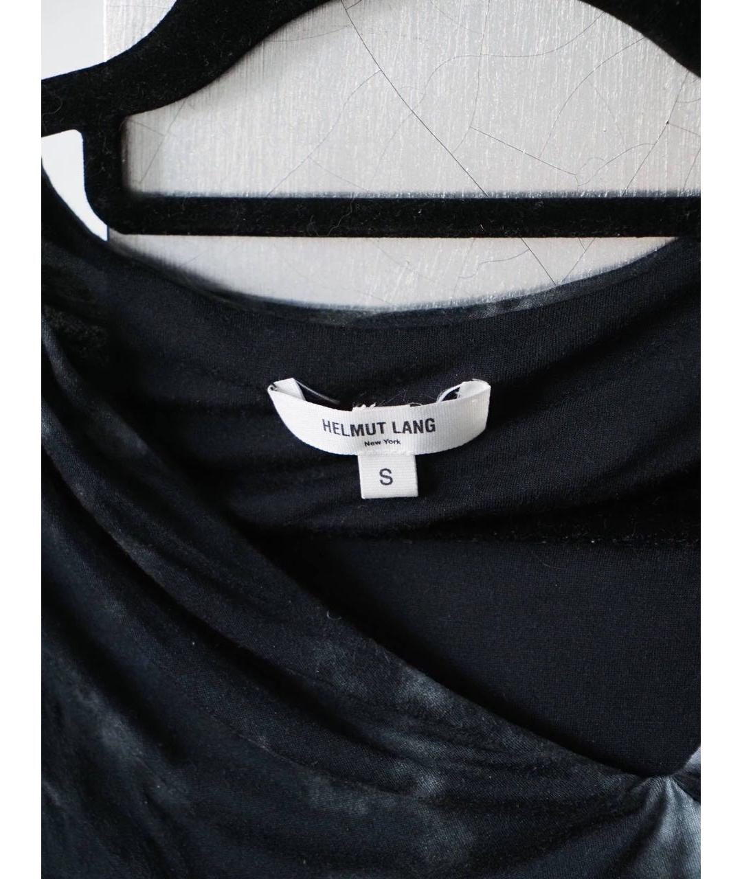 HELMUT LANG Антрацитовое вискозное повседневное платье, фото 5