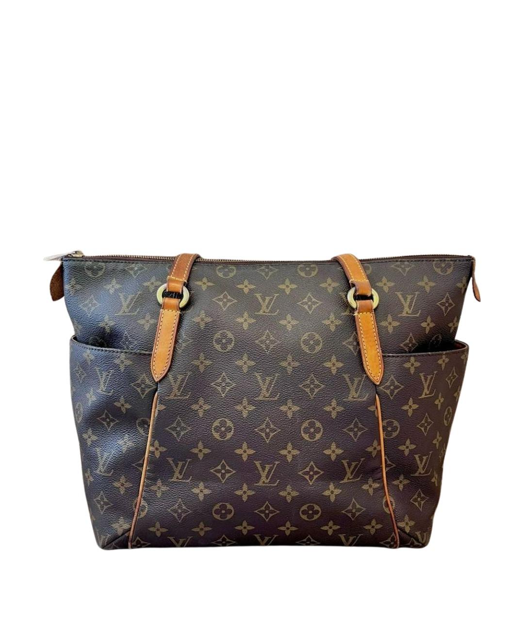 LOUIS VUITTON Коричневая канва сумка тоут, фото 1