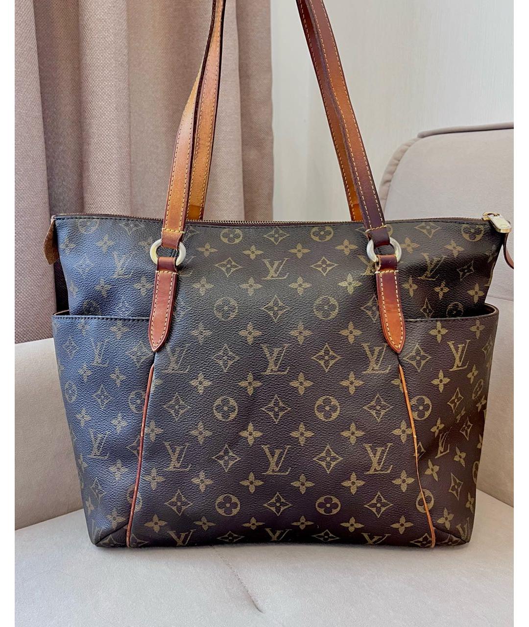 LOUIS VUITTON Коричневая канва сумка тоут, фото 2