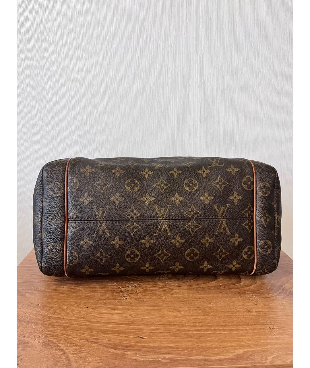 LOUIS VUITTON Коричневая канва сумка тоут, фото 5