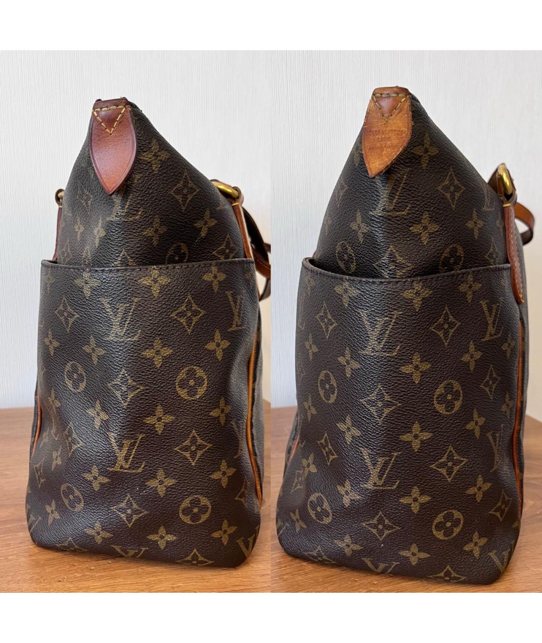 LOUIS VUITTON Коричневая канва сумка тоут, фото 7