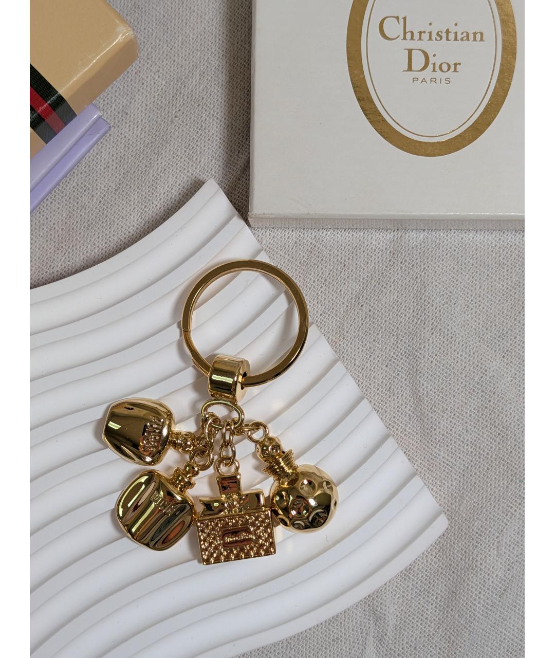 CHRISTIAN DIOR Золотой брелок, фото 2