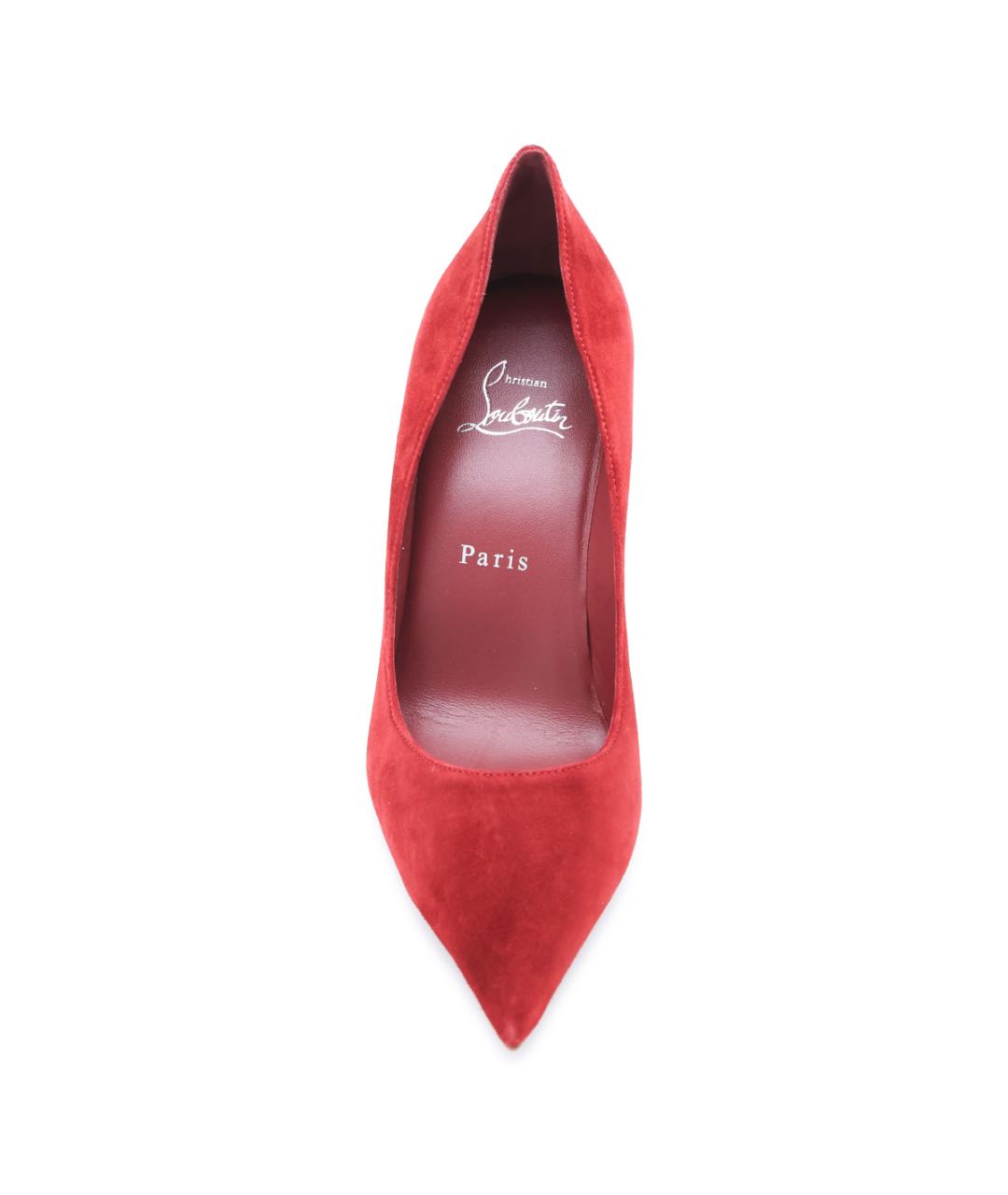 CHRISTIAN LOUBOUTIN Красные замшевые туфли, фото 8
