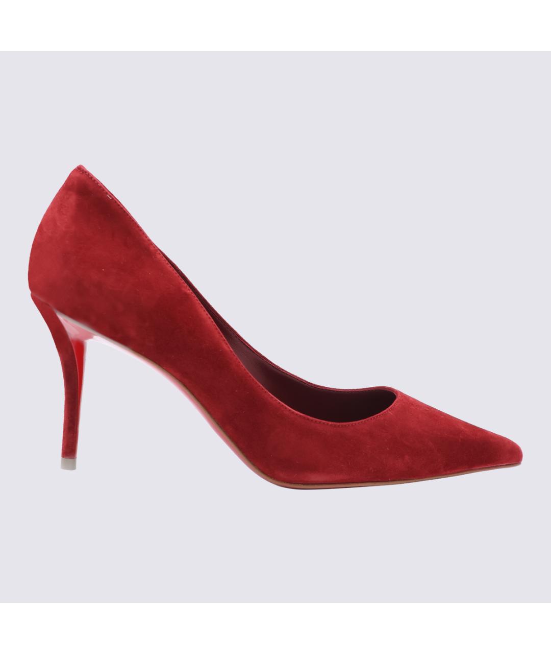 CHRISTIAN LOUBOUTIN Красные замшевые туфли, фото 2