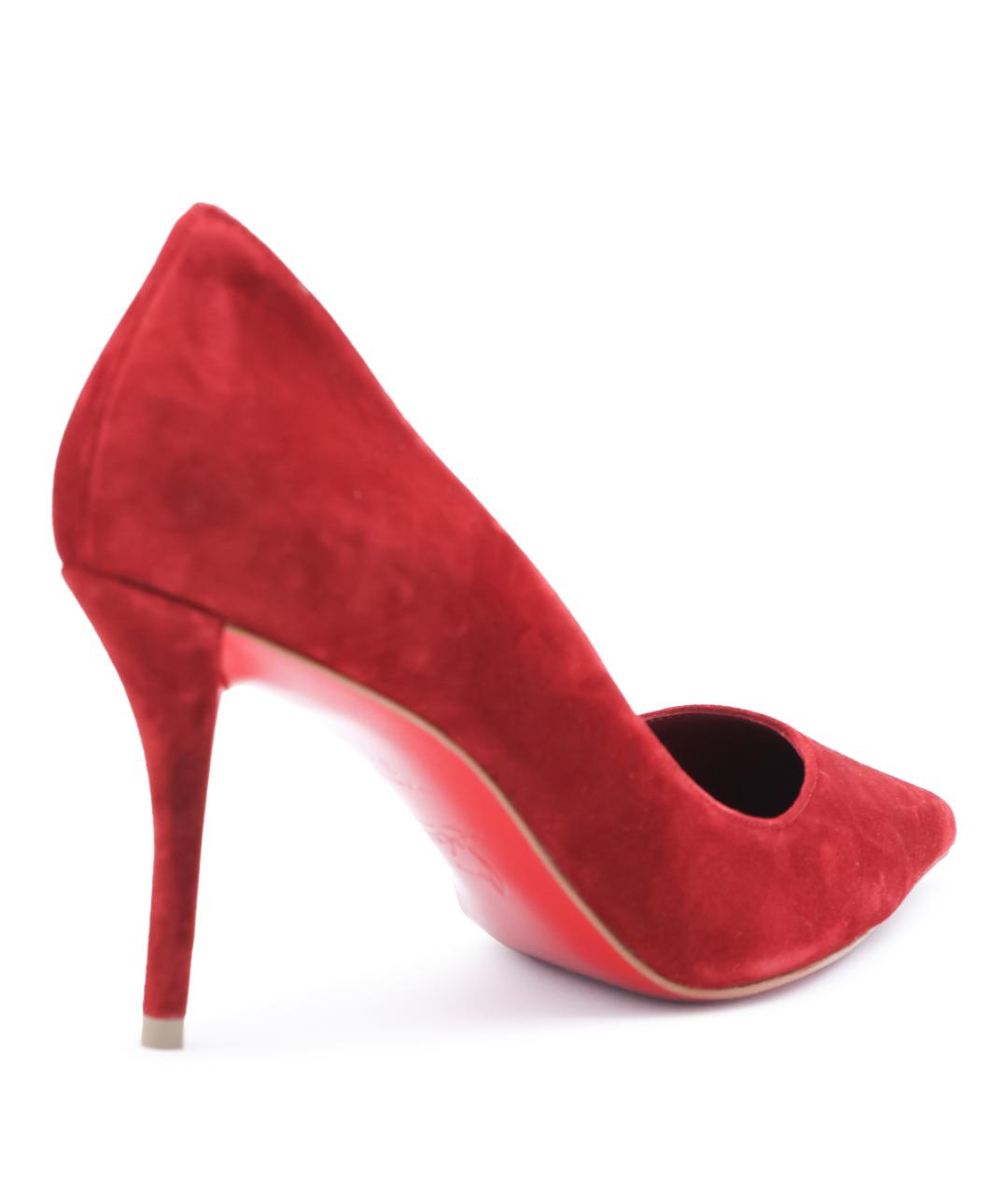 CHRISTIAN LOUBOUTIN Красные замшевые туфли, фото 6