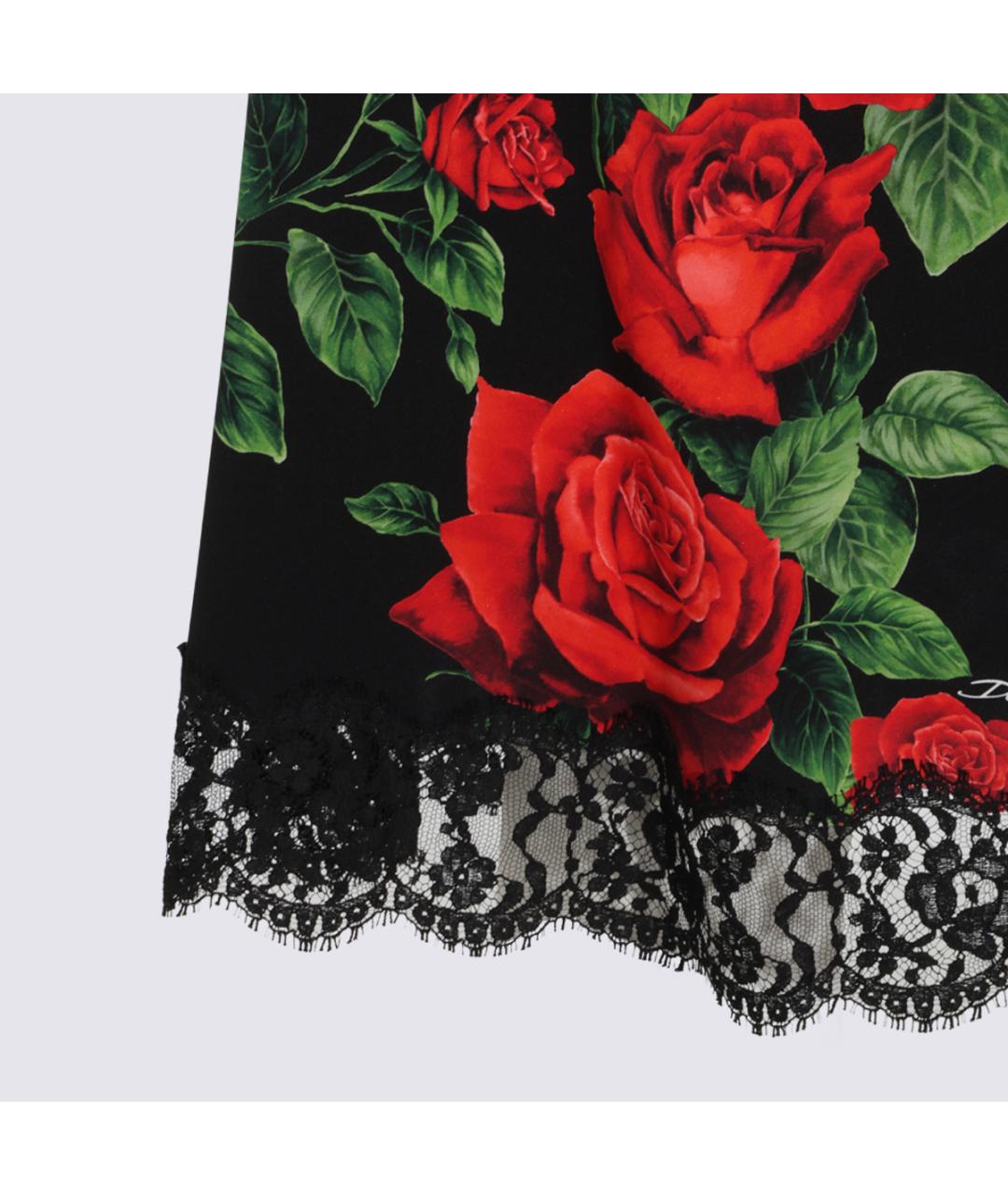 DOLCE&GABBANA Мульти шелковая юбка миди, фото 8