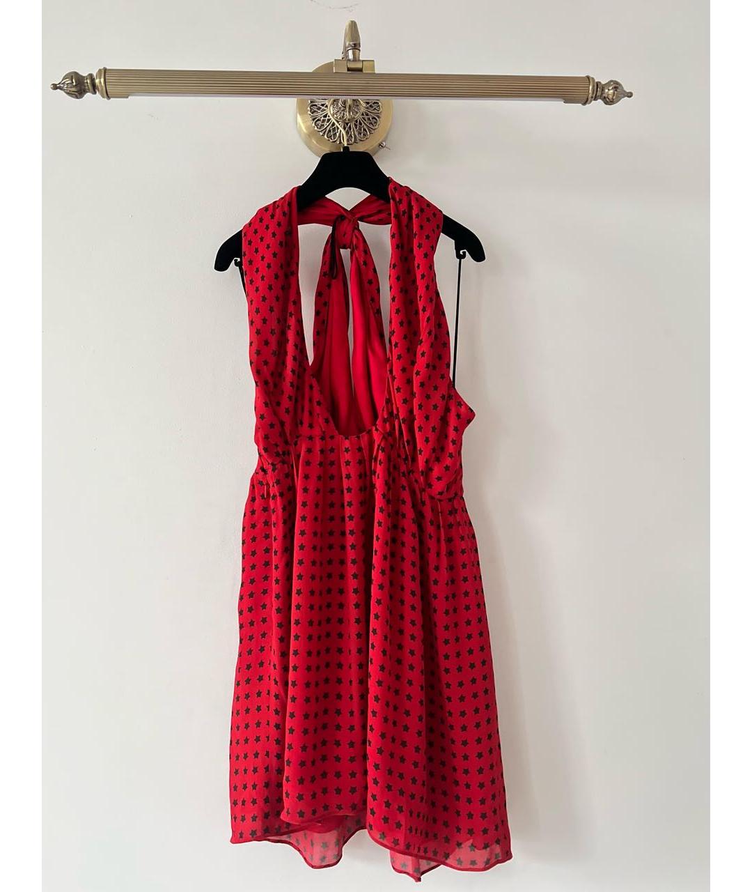 SAINT LAURENT Красное вискозное коктейльное платье, фото 2