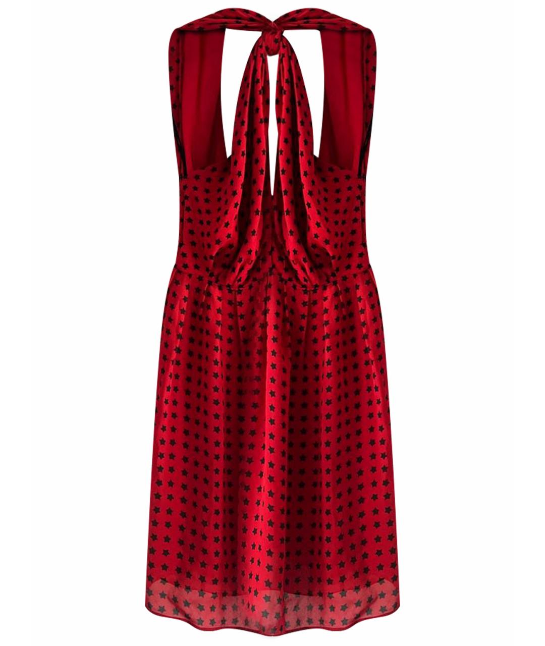 SAINT LAURENT Красное вискозное коктейльное платье, фото 1